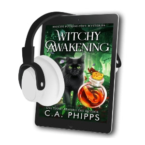 Witchy Awakening Audiobook cover Book1 of the Midlife Potions series